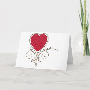 Cartes Pour Fêtes Annuelles Coeur victorien de Nouveau Valentine