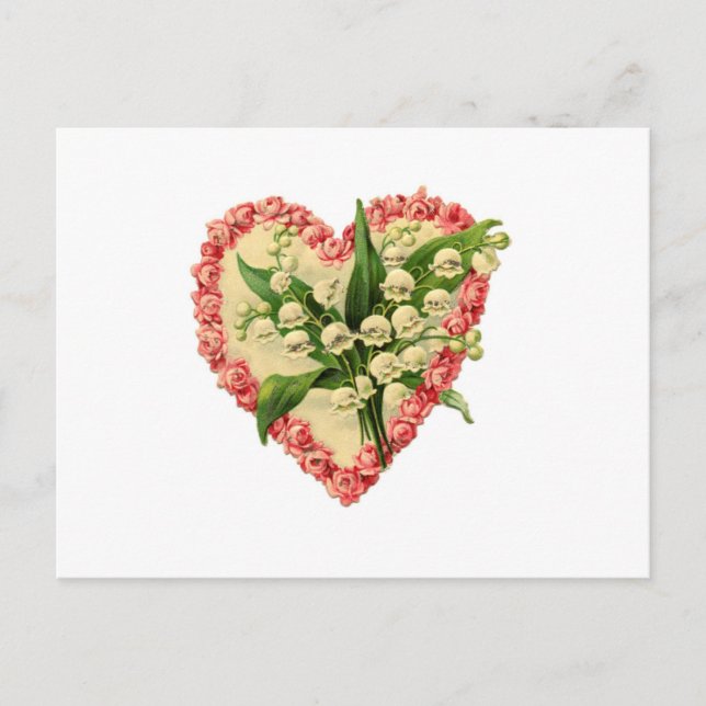 Cartes Pour Fêtes Annuelles Coeur victorien de Valentine (Devant)