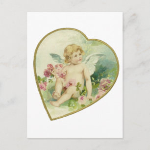 Cartes Pour Fêtes Annuelles Coeur vintage et cherub - Fête des mères/Saint-Val