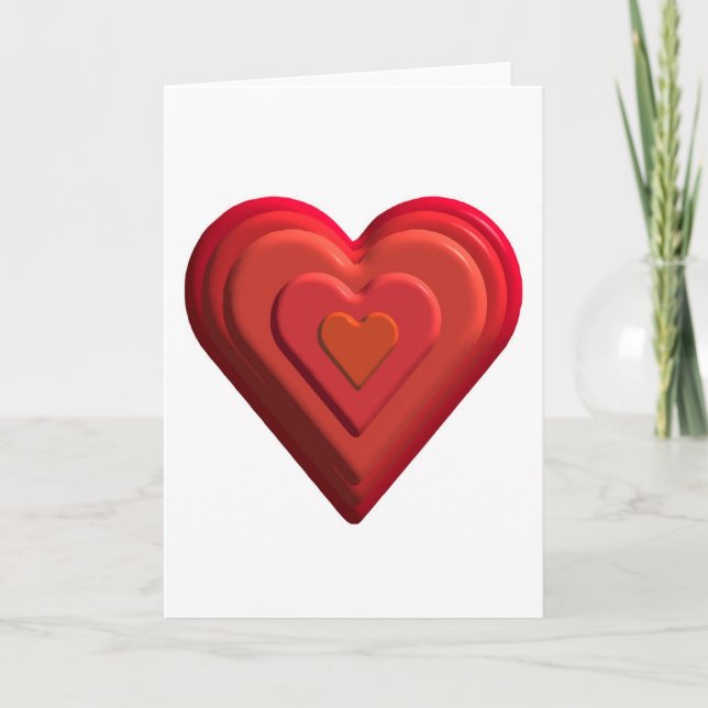 Cartes Pour Fêtes Annuelles Coeurs (Devant)