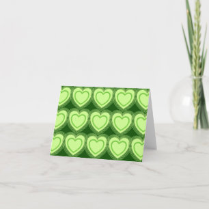 Cartes Pour Fêtes Annuelles Coeurs Abstraits modernes - Vert citron vert