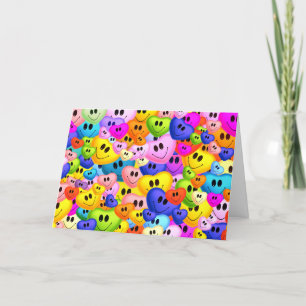 Cartes Pour Fêtes Annuelles Cœurs colorés de la Saint-Valentin joyeux