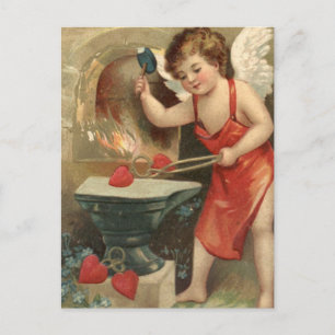 Cartes Pour Fêtes Annuelles Coeurs cupides Vintage Valentine