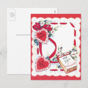 Cartes Pour Fêtes Annuelles Cœurs d'amour vintage pour la Saint-Valentin, à mo