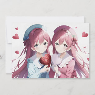 Cartes Pour Fêtes Annuelles Cœurs d'anime pour la Saint-Valentin