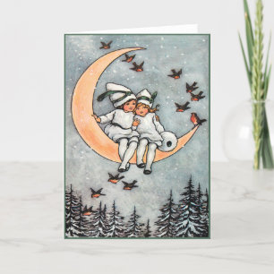 Cartes Pour Fêtes Annuelles Coeurs d'appel d'offres des Joyeuses Fêtes Vintage