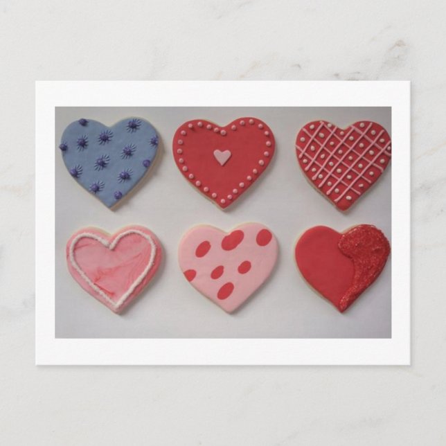 Cartes Pour Fêtes Annuelles Coeurs de biscuits Valentine (Devant)