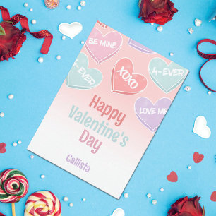 Cartes Pour Fêtes Annuelles Cœurs de Bonbons Mignons pour la Saint-Valentin