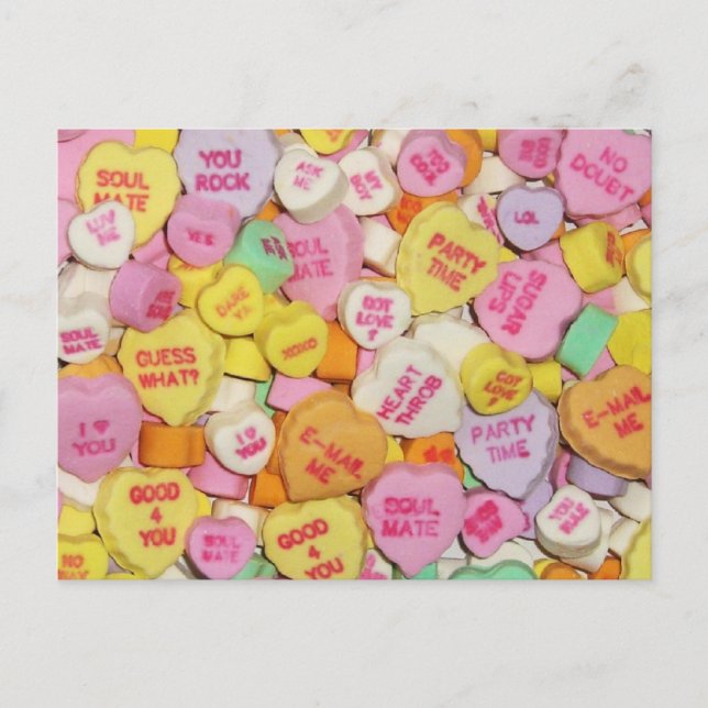 Cartes Pour Fêtes Annuelles Coeurs de bonbons Valentine (Devant)