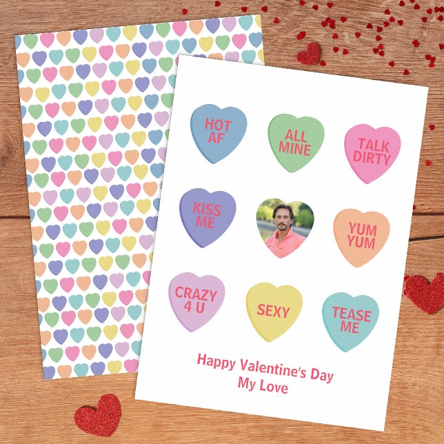 Cartes Pour Fêtes Annuelles Cœurs de Conversation Photo Saint-Valentin pour Am (Personalized Adult Valentine Card)