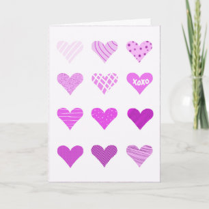 Cartes Pour Fêtes Annuelles Coeurs de Doodle