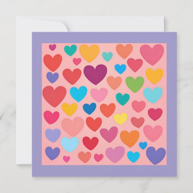 Cartes Pour Fêtes Annuelles Cœurs de la Saint-Valentin (Devant)