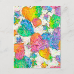 Cartes Pour Fêtes Annuelles Cœurs de la Saint-Valentin pastel impressionniste