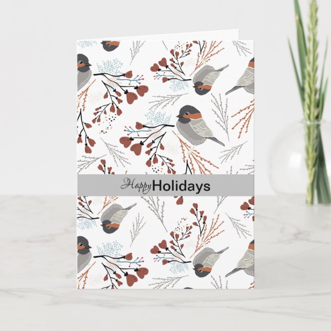 Cartes Pour Fêtes Annuelles Coeurs de poulet hiver (Devant)