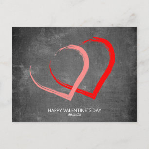 Cartes Pour Fêtes Annuelles Cœurs de tableau noir Saint-Valentin moderne perso