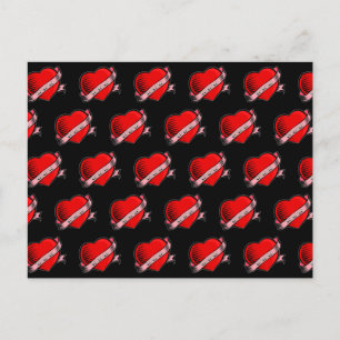 Cartes Pour Fêtes Annuelles Coeurs de tatouage Valentine