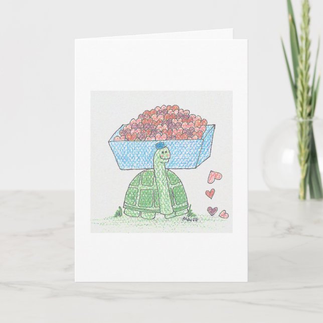 Cartes Pour Fêtes Annuelles Coeurs de tortue (Devant)