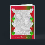 Cartes Pour Fêtes Annuelles Coeurs de vacances grands (cadre de photo)<br><div class="desc">Un cadre de carte de voeux de vacances avec le coeur !</div>