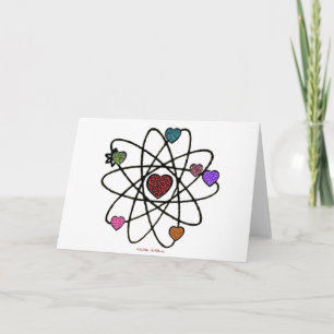 Cartes Pour Fêtes Annuelles Coeurs Empreintes de léopard de Valentine atomique