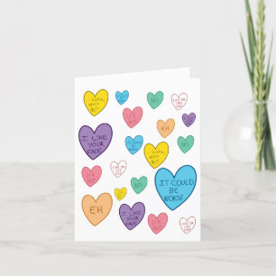 Cartes Pour Fêtes Annuelles Cœurs en bonbons