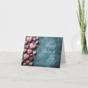 Cartes Pour Fêtes Annuelles Cœurs en bonbons sur fond sombre Vœux de la Saint-