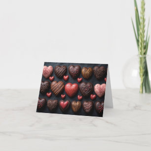 Cartes Pour Fêtes Annuelles Cœurs en chocolat Message de la Saint-Valentin