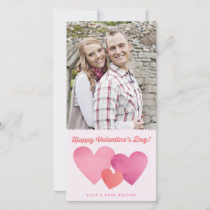 Cartes Pour Fêtes Annuelles Coeurs en papier rose Saint-Valentin