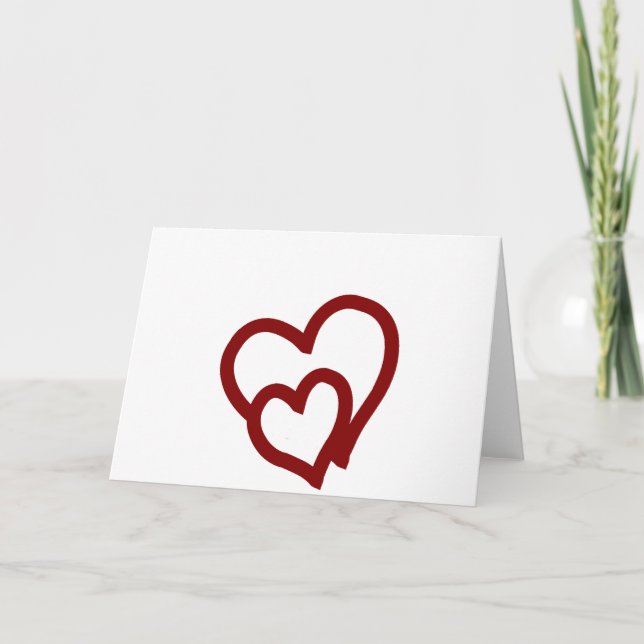 Cartes Pour Fêtes Annuelles Coeurs entrelacés (Devant)