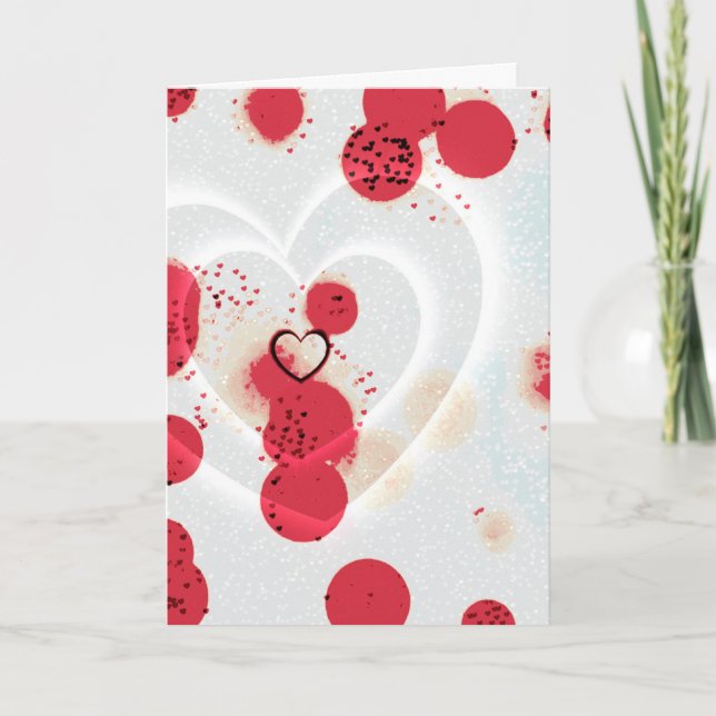 Cartes Pour Fêtes Annuelles Coeurs épars (Devant)