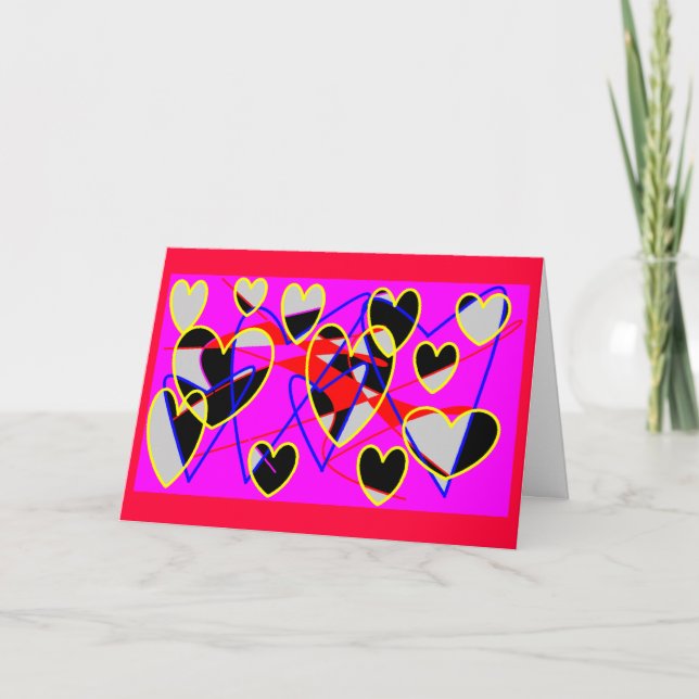 Cartes Pour Fêtes Annuelles Coeurs épineux (Devant)