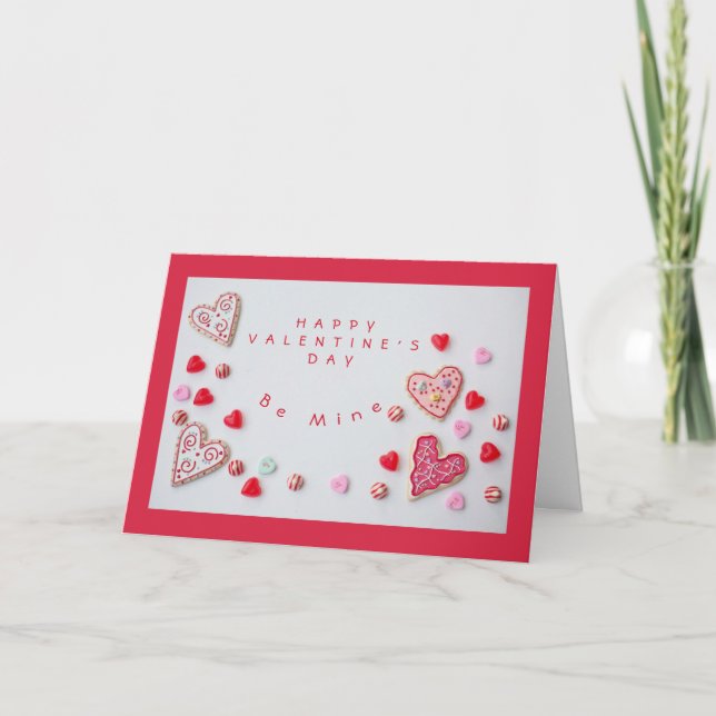 Cartes Pour Fêtes Annuelles Coeurs et bonbons Valentine (Devant)