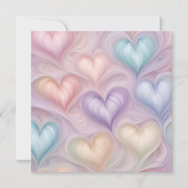Cartes Pour Fêtes Annuelles Coeurs Gossamer (Devant)