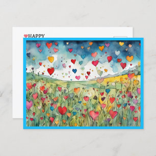 Cartes Pour Fêtes Annuelles Coeurs Heureuses Saintes-Valentin