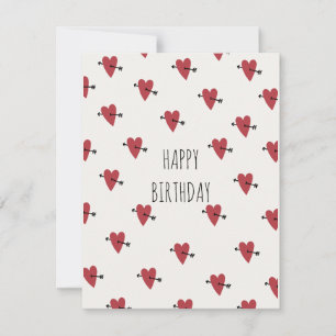 Cartes Pour Fêtes Annuelles Coeurs Joyeux anniversaire