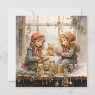 Cartes Pour Fêtes Annuelles Cœurs joyeux : la chaleur de Noël