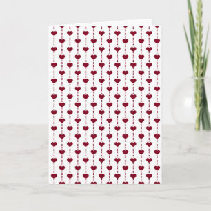 Cartes Pour Fêtes Annuelles Coeurs motifs/rouges