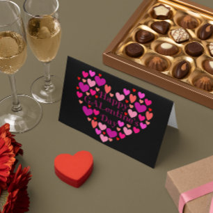Cartes Pour Fêtes Annuelles Coeurs noirs Bonne Saint-Valentin GALentines