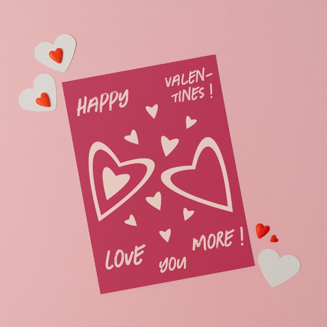 Cartes Pour Fêtes Annuelles Coeurs nucléaires - magenta - Joyeux Valentines ! (Créateur téléchargé)