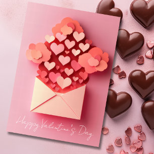 Cartes Pour Fêtes Annuelles Cœurs Papier Valentine