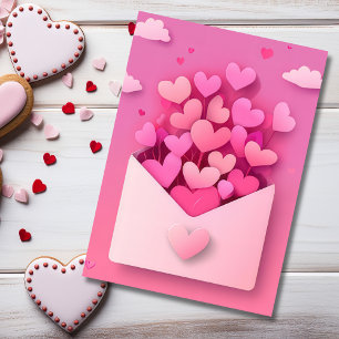 Cartes Pour Fêtes Annuelles Cœurs Papier Valentine