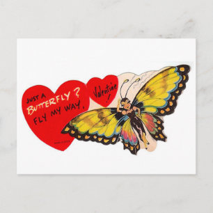 Cartes Pour Fêtes Annuelles Coeurs papillon de la vintage Saint-Valentin