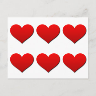 Cartes Pour Fêtes Annuelles Coeurs parfaits Red Valentine