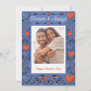 Cartes Pour Fêtes Annuelles Cœurs poinçonnés modernes pour la Saint-Valentin 