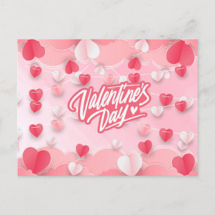 Cartes Pour Fêtes Annuelles Coeurs rouges Heureuses Saintes-Valentin