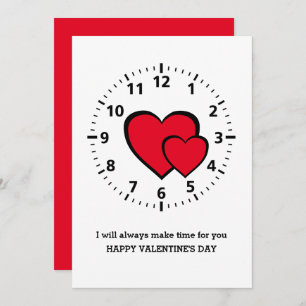 Cartes Pour Fêtes Annuelles Cœurs rouges   PRENEZ TOUJOURS DU TEMPS POUR VOUS