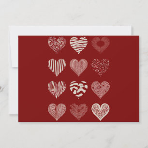 Cartes Pour Fêtes Annuelles Coeurs Saint-Valentin Neuf Coeurs Saint-Valentin A