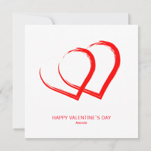 Cartes Pour Fêtes Annuelles Cœurs simples Saint-Valentin Moderne
