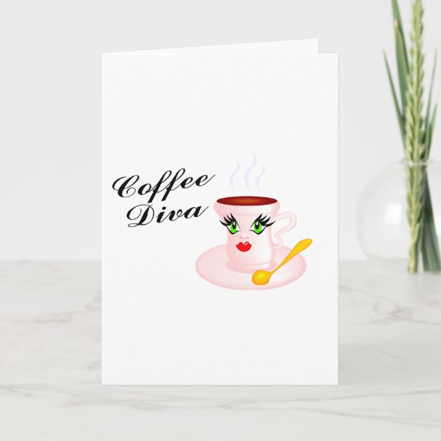 Cartes Pour Fêtes Annuelles Coffee Diva (Devant)