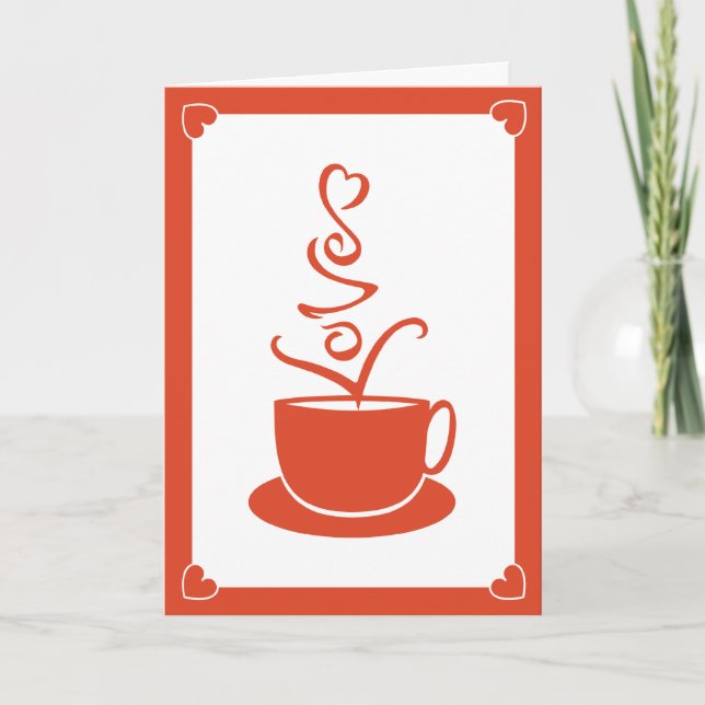 Cartes Pour Fêtes Annuelles CoffeeLove (Devant)