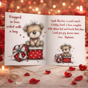 Cartes Pour Fêtes Annuelles Coffret cadeau d'ours en peluche de la Saint-Valen